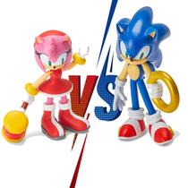 Kit Sonic Bonecos: Sonic vs. Amy Original - DC Toys