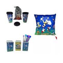 Kit Sonic: Copo Térmico + Almofada + Porta Treco
