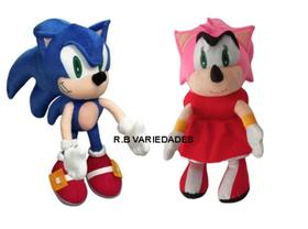 Kit Sonic E Amy De Pelúcia Macia 50cm Exclusivo! Kit Sonic E Amy De Pelúcia Macia 50cm Exclusivo!