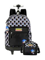 Kit Sonic Escolar mochila de Rodas+Lancheira Oficial Kit Sonic Escolar mochila de Rodas+Lancheira Oficial