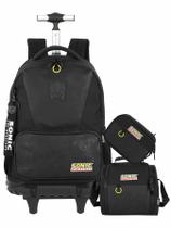 Kit Sonic Game Mochila Rodas Costas + Lancheira + Estojo Box Kit Sonic Game Mochila Rodas Costas + Lancheira + Estojo Box