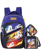 Kit Sonic Mochila Costas + Lancheira + Estojo Box Game Kit Sonic Mochila Costas + Lancheira + Estojo Box Game