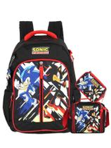 Kit Sonic Mochila Costas + Lancheira + Estojo Box Game Kit Sonic Mochila Costas + Lancheira + Estojo Box Game