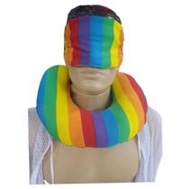Kit Soninho Feliz Unisex Arco-íris Gay Almofada Para Pescoço