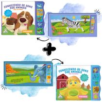 Kit Sons dos Animais com Texturas Cachorro + Pintinho Estímulos Sensoriais e Descobertas
