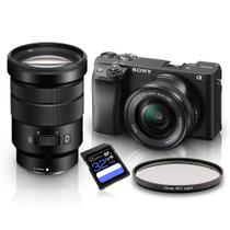 Kit Sony a6400 Mirrorless + Lentes 16-50mm e PZ 18-105mm OSS