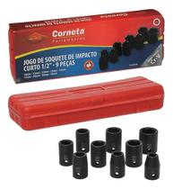 Kit Soquete De Impacto Curto 10/22 Mm 9pcs C/ Maleta Corneta