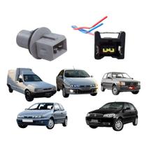 Kit Soquete E Conector Da Lanterna Lâmpada T10 Linha Fiat