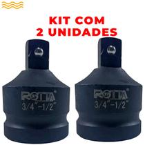 Kit Soquete Redutor 2 Unidades Redutor de 3/4 Para 1/2 - ROTTA376