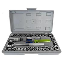 Kit soquete sextavado c/ chave catraca 40 pcs- atopy