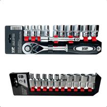 Kit Soquete Torx Femea Com 10 Peças 1/2" e Kit Soquete Catraca E Extensor 1/2" 12 Peças T10 a T21 Kit Soquete Torx Femea Com 10 Peças 1/2" e Kit Soquete Catraca E Extensor 1/2" 12 Peças T10 a T21