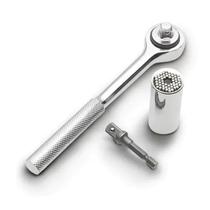 Kit Soquete Universal Chave de Boca Com Catraca 7 A 19mm 14872 Kit Soquete Universal Chave de Boca Com Catraca 7 A 19mm 14872