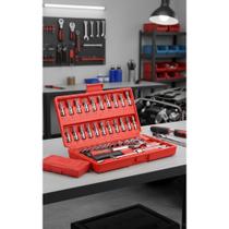 Kit Soquetes 46 Peças 1/4" C/ Catraca e Maleta CRV Kit Soquetes 46 Peças 1/4" C/ Catraca e Maleta CRV