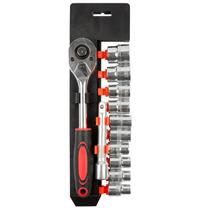 Kit Soquetes Com Catraca 1/2 Extensão 12 Peças Profissional