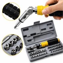 Kit Soquetes e Bits 41 Peças Chave Catraca Multiuso Kit Soquetes e Bits 41 Peças Chave Catraca Multiuso
