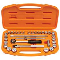 Kit Soquetes Tramontina 3/8'' 33 Peças PRO Aço CrV
