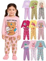 Kit Sortido 10 Peças Pijama Infantil Bebê Menina Manga Comprida kit 5 pijamas para menina bebê manga longa