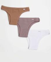 Kit Sortido 3 Calcinhas Tanga Moderna-37008 Kit Sortido 3 Calcinhas Tanga Moderna-37008
