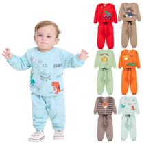 Kit Sortido 4 Peças de Roupas Infantil Bebê para Menino 2 Casacos 2 Calças Kit 2 Conjuntos Moletom conforto bebê Kit Sortido 4 Peças de Roupas Infantil Bebê para Menino 2 Casacos 2 Calças Kit 2 Conjuntos Moletom conforto bebê
