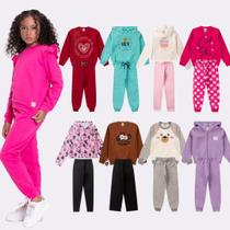 Kit Sortido 4 Peças de Roupas Infantis Menina Inverno- 2 Casacos + 2 Calças