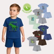 Kit Sortido 4 Peças Pijama Infantil Menino - 2 Camisetas + 2 Bermudas Kit Sortido 4 Peças Pijama Infantil Menino - 2 Camisetas + 2 Bermudas