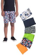 Kit Sortido 5 Bermudas Estampadas Infantil - Tamanho 2 ao 12 Kit Sortido 5 Bermudas Estampadas Infantil - Tamanho 2 ao 12