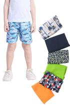 Kit Sortido 5 Bermudas Infantil - Tamanho 2 ao 12