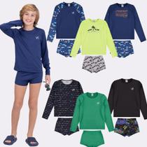 Kit Sortido 6 Peças de Roupas Infantis Menino Moda Praia- 3 Camisas + 3 Sungas Kit Sortido 6 Peças de Roupas Infantis Menino Moda Praia- 3 Camisas + 3 Sungas