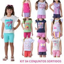 Kit Sortido 8 Peças de Roupas Infantis Meninas Verão Tamanho:6Cor:Sortido