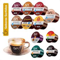Kit Sortido de 20 Cápsulas Café 3 Corações, sabores variados para Degustação, Compatível Máquina TRES
