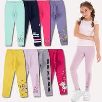 Kit Sortido de 5 Calças Leggings de Cotton para Meninas Roupa Infantil Menina conforto para meninas Kit Sortido de 5 Calças Leggings de Cotton para Meninas Roupa Infantil Menina conforto para meninas