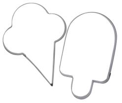 Kit Sorvete (picolé E Casquinha) - Cortadores Para Biscoitos