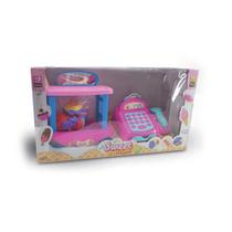 Kit Sorveteria Infantil com Caixa Registradora e Acessórios Brinquedo Educativo Lojinha Dinheiro e Docinhos Rosa Kit Sorveteria Infantil com Caixa Registradora e Acessórios Brinquedo Educativo Lojinha Dinheiro e Docinhos Rosa