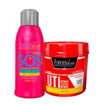 Kit SOS 300ml e UTI Reconstrução 240g Forever Liss