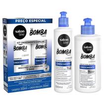 Kit SOS Bomba Original com Shampoo 300ml, Condicionador 200ml, Ativador e Creme 300ml Salon Line