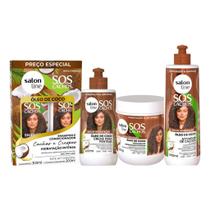 Kit Sos Cachos Coco Hidratação Com 5 Produtos Salon Line