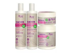 Kit Sos Cachos Shampoo Gelatina Máscara E Ativador Apice