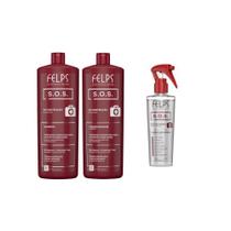 Kit Sos Felps - Shampoo E Condicionador 1l + Sos Liss 230 Ml