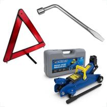 Kit SOS Macaco 2 Ton Com Maleta Chave Roda L 19 Triangulo