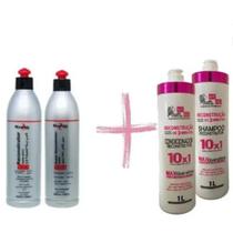Kit SOS Reconstrutor 500Ml Mairibel + Shampoo e Condicionador 1Lt