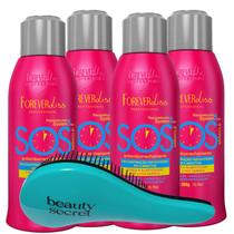 Kit SOS Reconstrutor Forever Liss 4 Unidades + Escova Magica