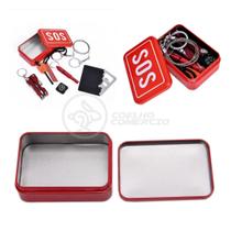 Kit SOS Sobrevivência Tz-02 para Acampar Selva Camping Lata Compacta Ferramentas Escoteiro Kit SOS Sobrevivência Tz-02 para Acampar Selva Camping Lata Compacta Ferramentas Escoteiro