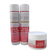 Kit SOS Whey Protein Paris Color: Sh + Cond + Máscara 300g
