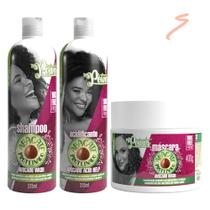 Kit Soul Power Abacate Proteinado Shampoo+ Acidificante+ Máscara