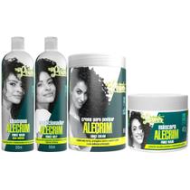 Kit Soul Power Alecrim Antiqueda Capilar Tratamento 4 Produtos Linha Completa C/ Creme Pentear Pote