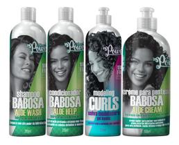 Kit Soul Power Babosa + 1un Modeling Curls Gel Líquido Seiva Modeladora 315ml