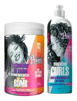 Kit Soul Power Curly Cream Bomb 800g + Modeling Curls 315ml Kit Soul Power Curly Cream Bomb 800g + Modeling Curls 315ml