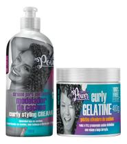 Kit Soul Power Curly Styling Cream 500g, Curly Gelatine 400g Kit Soul Power Curly Styling Cream 500g, Curly Gelatine 400g