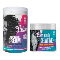 Kit Soul Power Curly Styling Cream 800g + Curly Gelatine