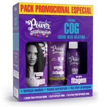 Kit Soul Power Texturizações Para Fitagem Creme + Gelatina + Óleo Finalizador Completo Vegano